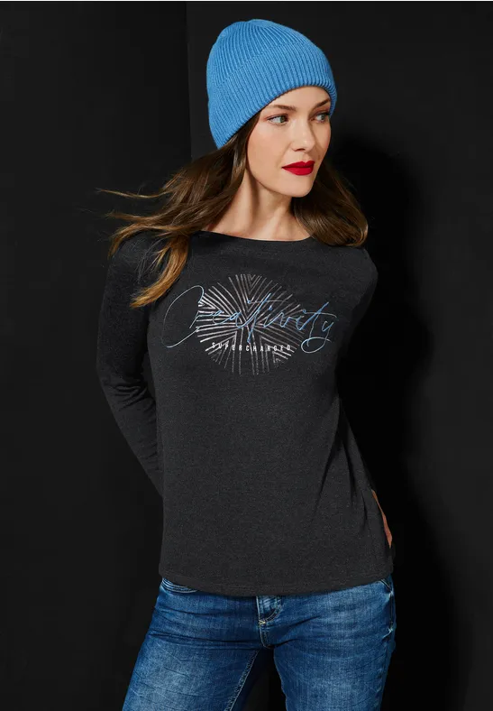 Street One Zacht shirt met print op de voorkant
